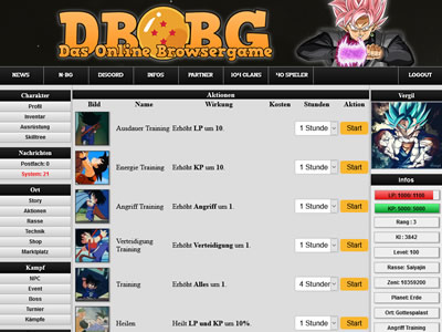 DBBG – Dragonball Browsergame Bild 3