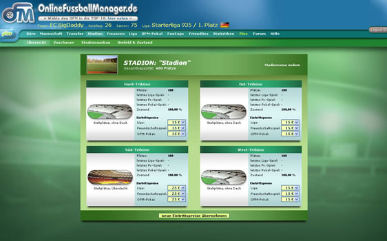 Online Fussball Manager Bild 3