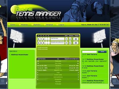 Online Tennis Manager Bild 3